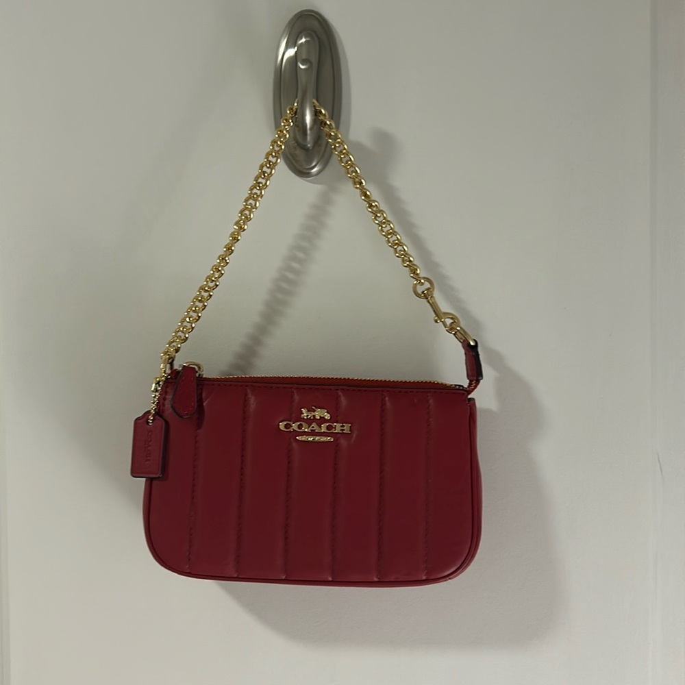 Coach red purse worn once